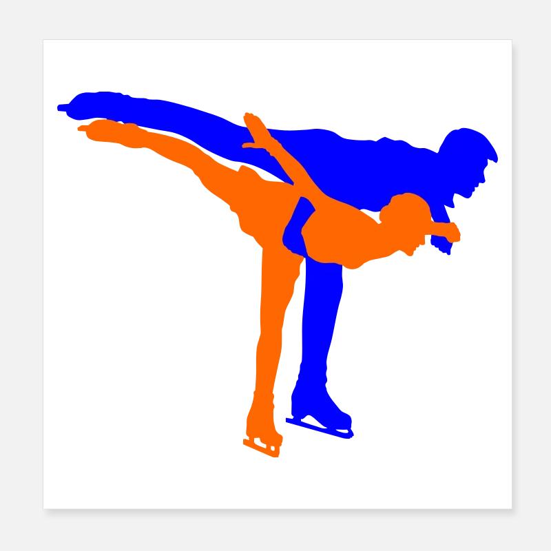 Eiskunstlauf Poster 20x20 cm