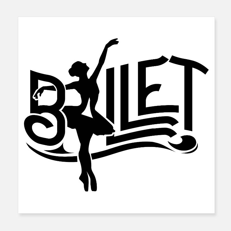 Ballett - Poster 20x20 cm - Weiß