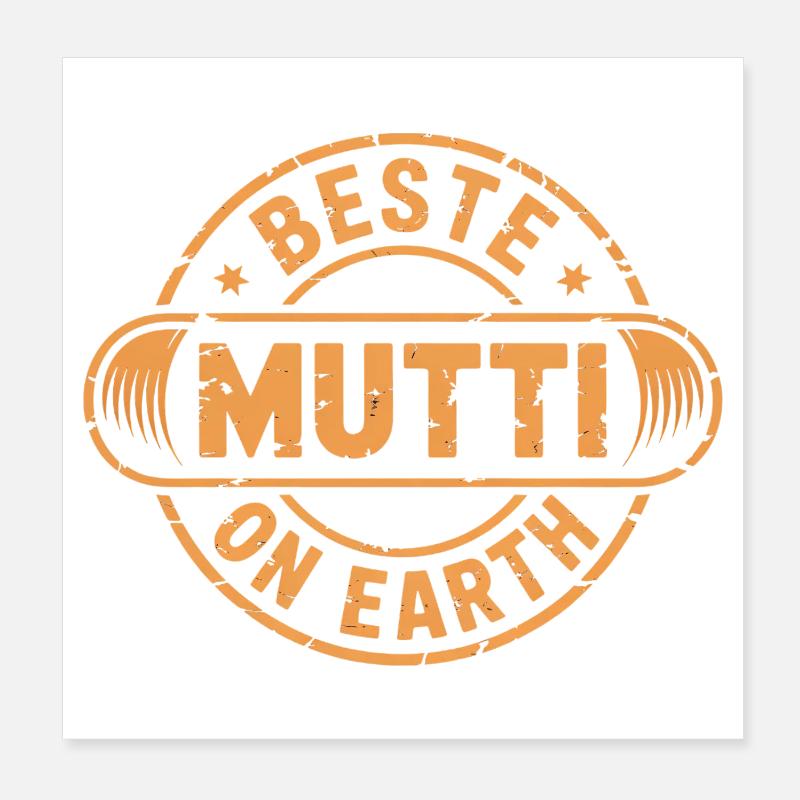 Beste Mutti Geschenk Muttertag Poster 20x20 cm