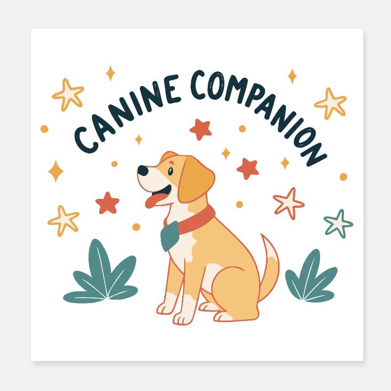 Compagnon des Chiens Poster 20 x 20 cm