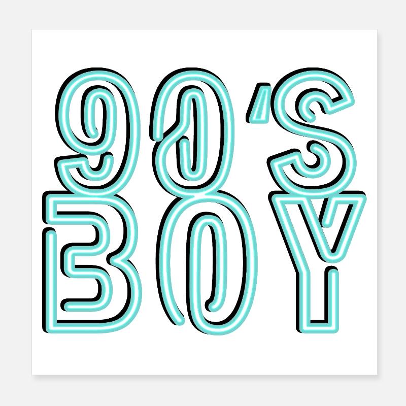90s Poster 8" x 8" (20x20 cm)