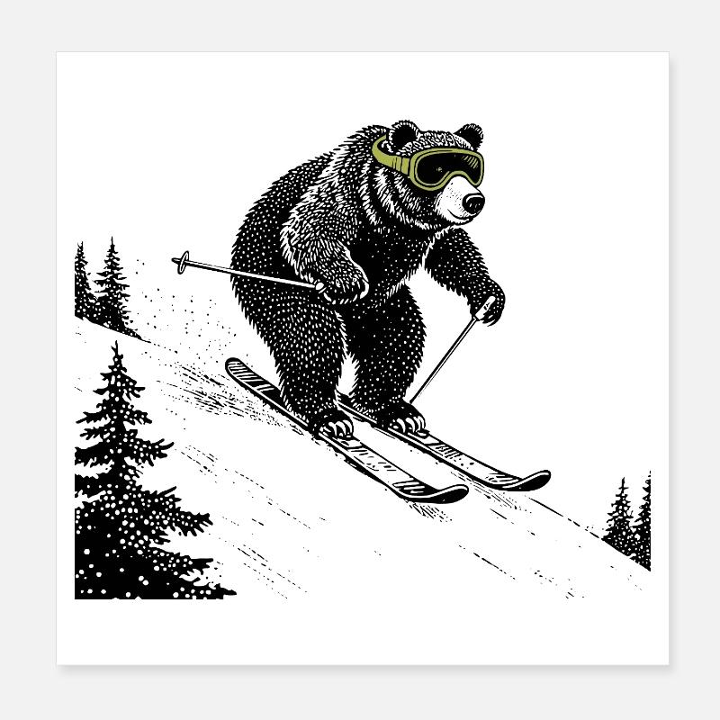 Pentes Bär Poster 20 x 20 cm