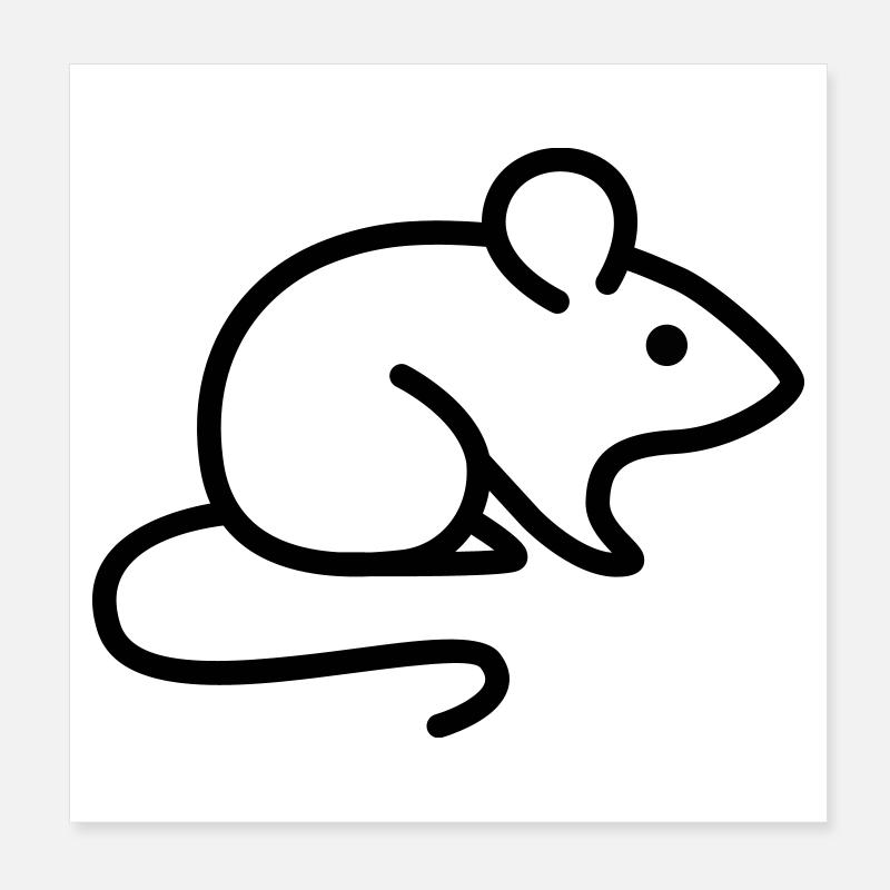 Maus Poster 20x20 cm