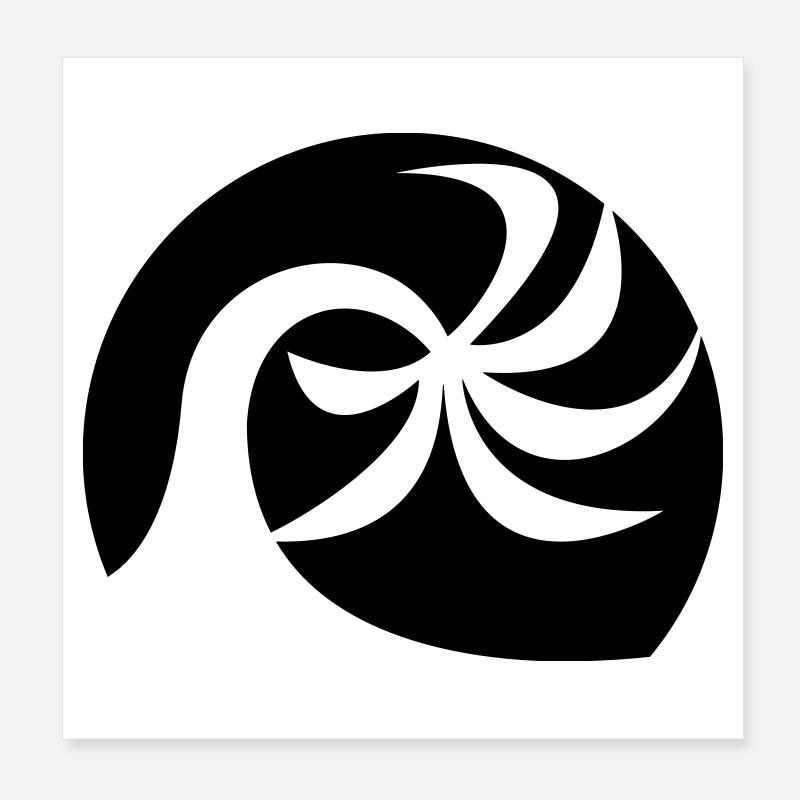 Plage de palmiers Poster 20 x 20 cm