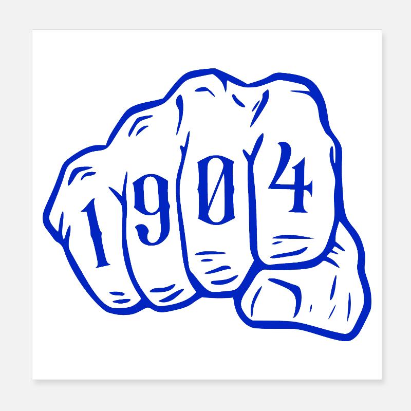 Ruhrpott Echte Gelsenkirchener seit 1904  Poster 20x20 cm