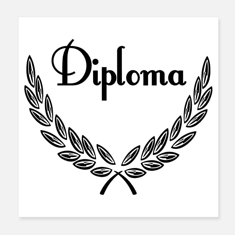 diplôme Poster 20 x 20 cm