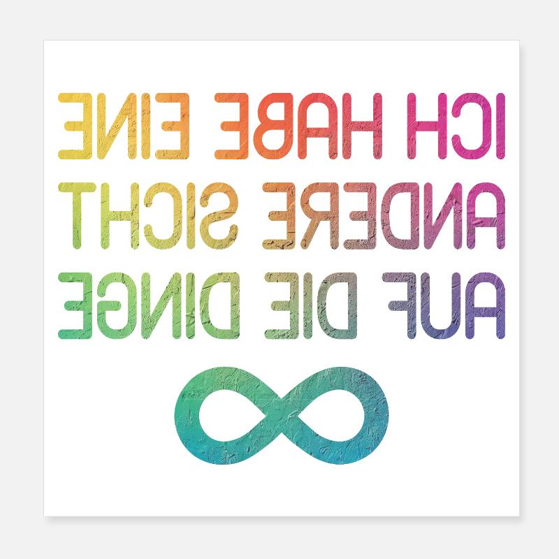 Autistic people I have a different view of things Poster 8" x 8" (20x20 cm)
