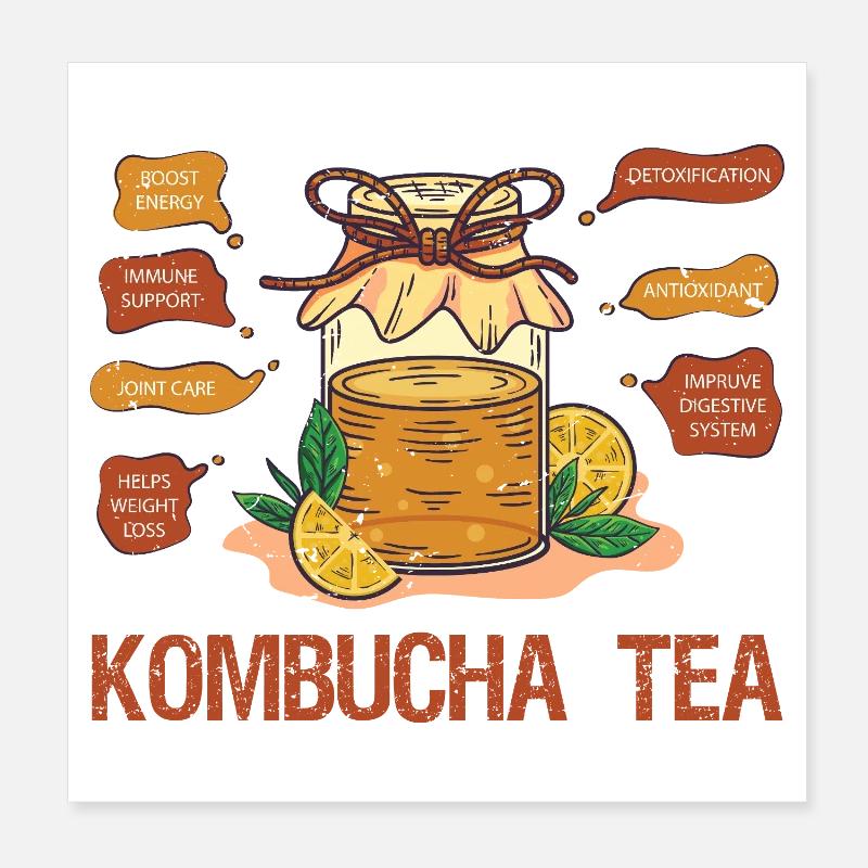 Thé kombucha Poster 20 x 20 cm