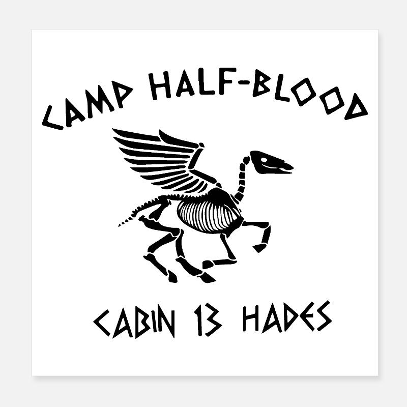 Camp Halbblut-Hütte 13 Hades Jupiter Halbblut - Poster 20x20 cm - Weiß