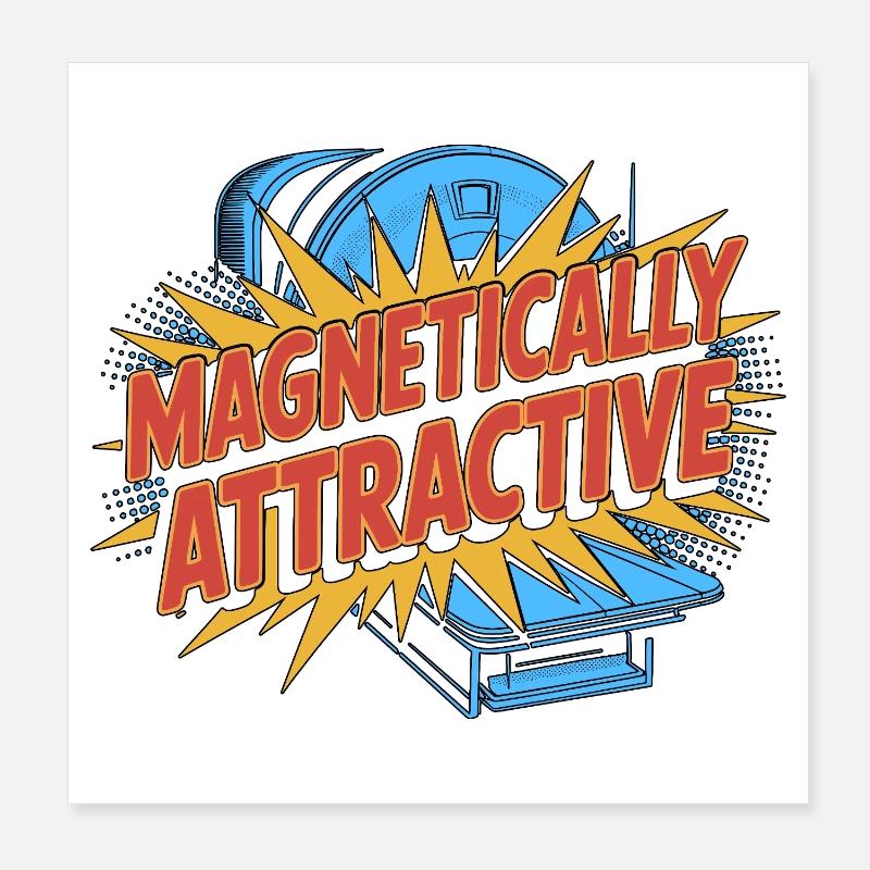 Technicien IRM Technologue IRM Magnétiquement Attrayante Poster 20 x 20 cm