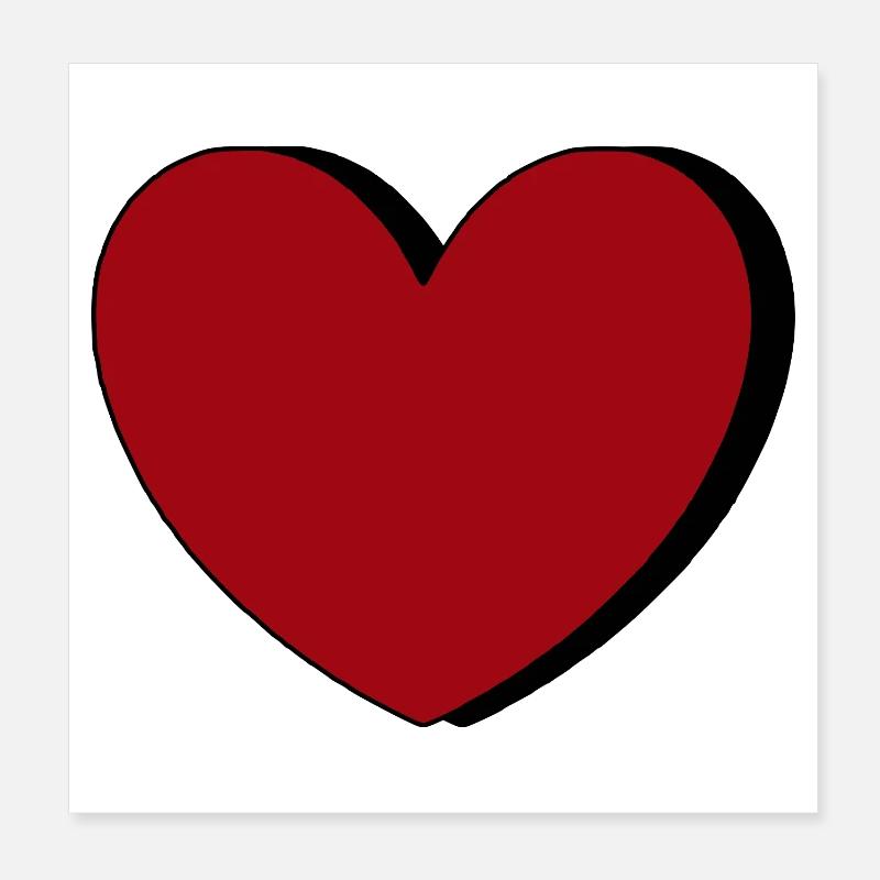 Valentinstag herz rot Geschenk Valentinstag Poster 20x20 cm