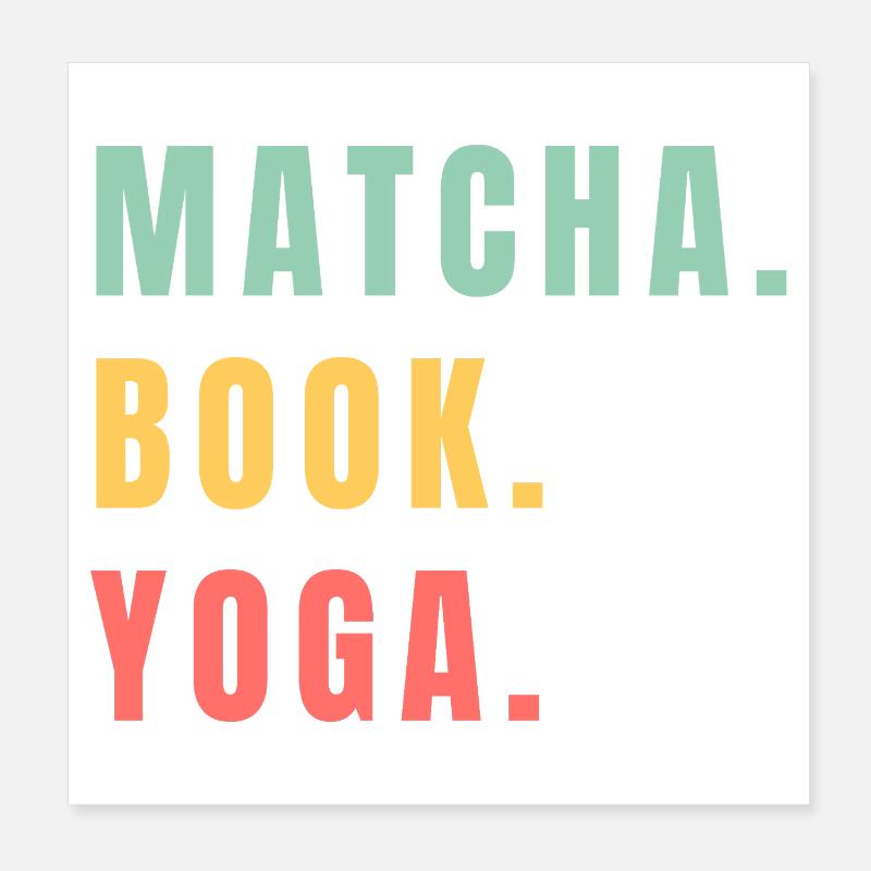 MATCHA BOOK YOGA Poster 20 x 20 cm