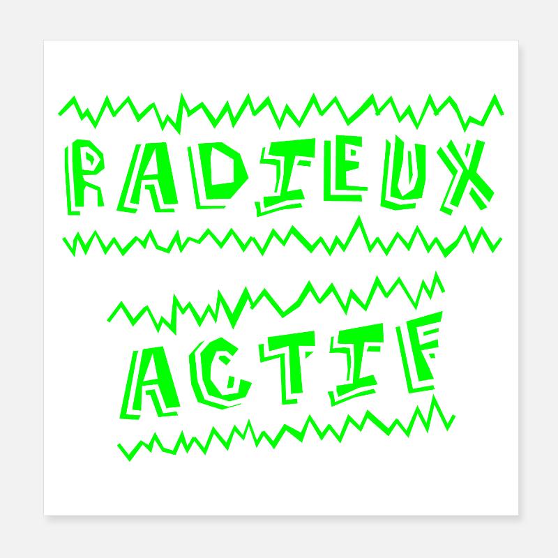 GOODBYE ACTIVE! (happiness) Poster 8" x 8" (20x20 cm)
