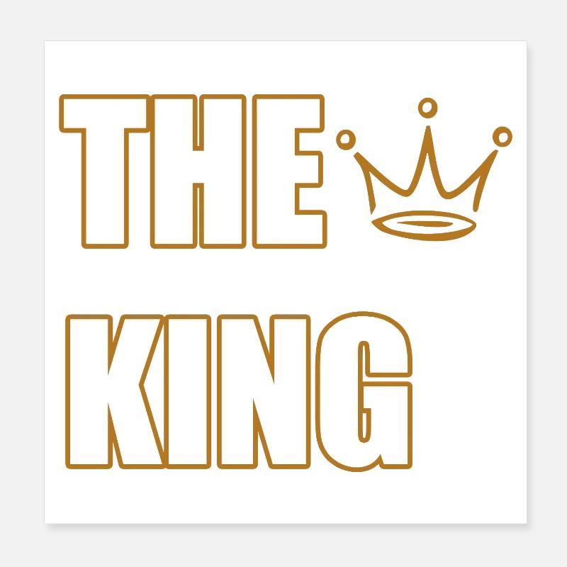 THE KING – Bold Royal Statement Design Poster 20x20 cm
