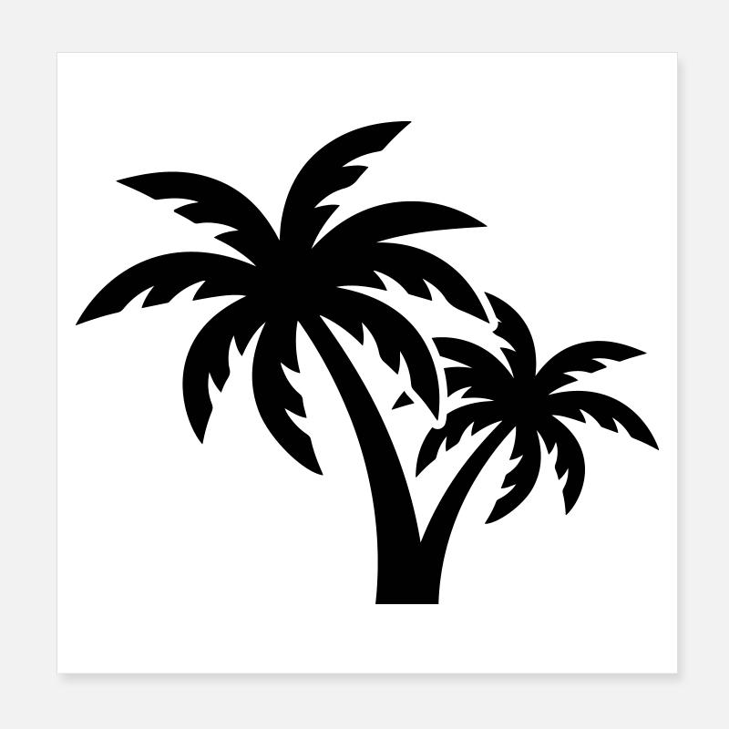 Palmen Symbol Poster 20x20 cm
