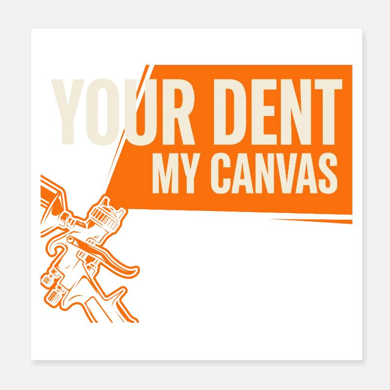 Car Body Workshop Car Body Technician Poster 8" x 8" (20x20 cm)