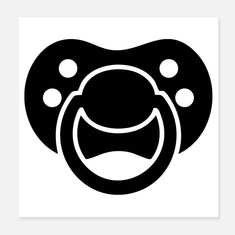 Silhouette de tétine – Design de bébé Poster 20 x 20 cm