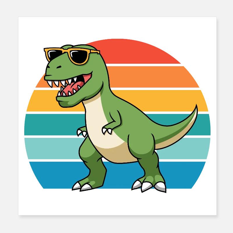 Trex Tyrannosaurus Rex T-Rex Dino Dinosaure Poster 20 x 20 cm