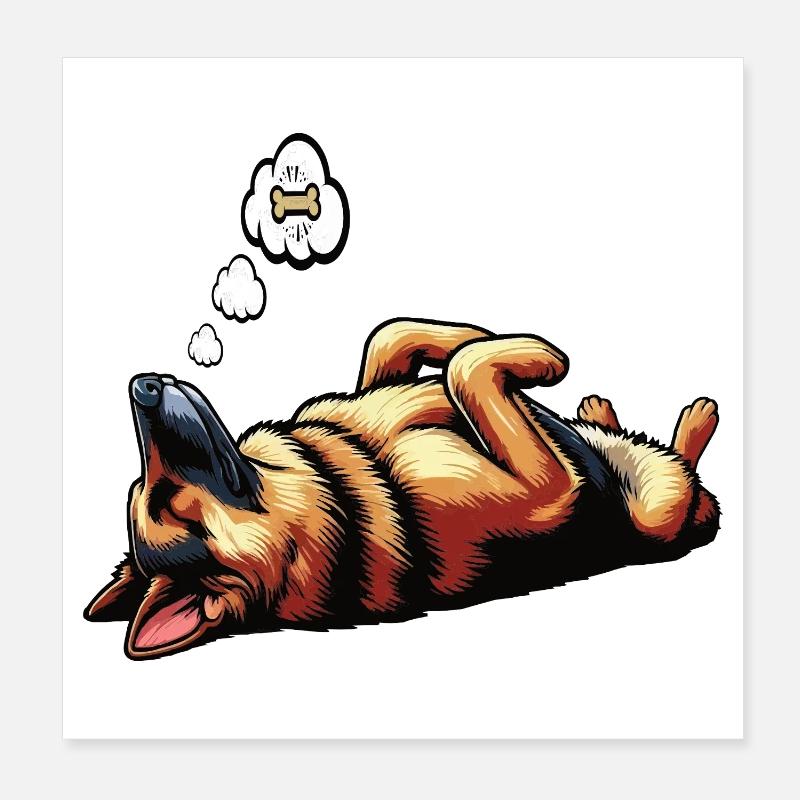 German Shepherd Shepherd Dogs Shepherd Dogs Poster 8" x 8" (20x20 cm)