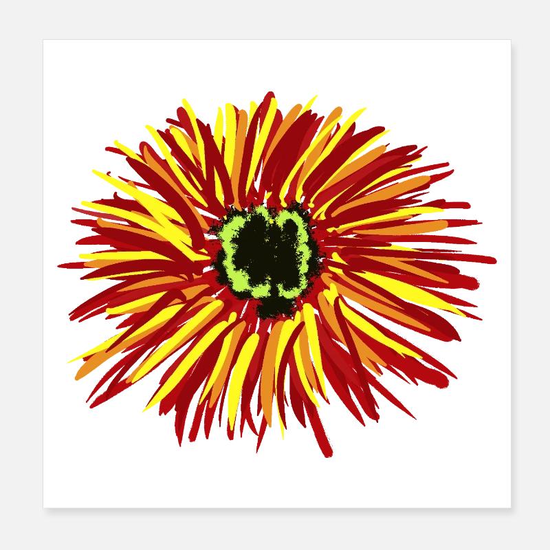 Fleurs Fleurs Fleurs Poster 20 x 20 cm