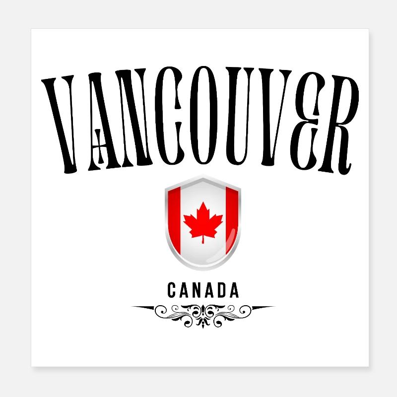 Souvenir de Vancouver, design élégant de Vancouver Poster 20 x 20 cm