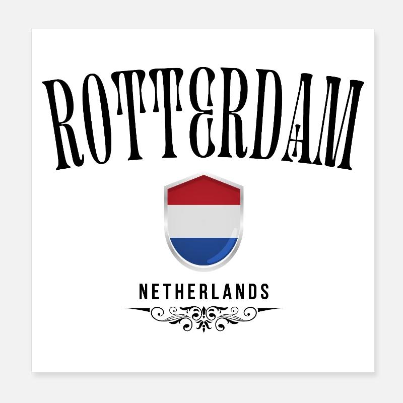 Souvenir Rotterdam, design élégant Rotterdam Poster 20 x 20 cm