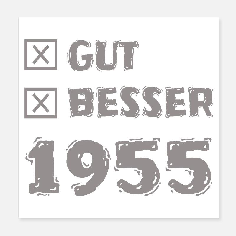 Besser 1955 Poster 20x20 cm