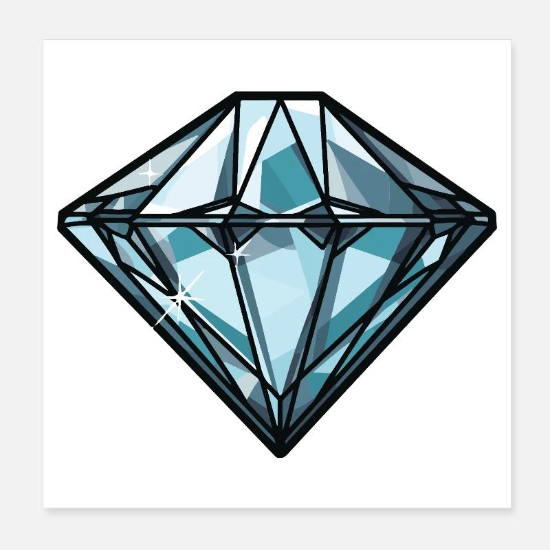 Symbole du diamant Poster 20 x 20 cm