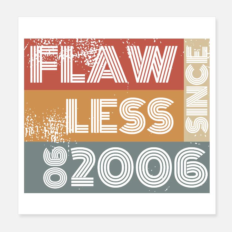 20e anniversaire Parfait depuis 06/2006 Poster 20 x 20 cm