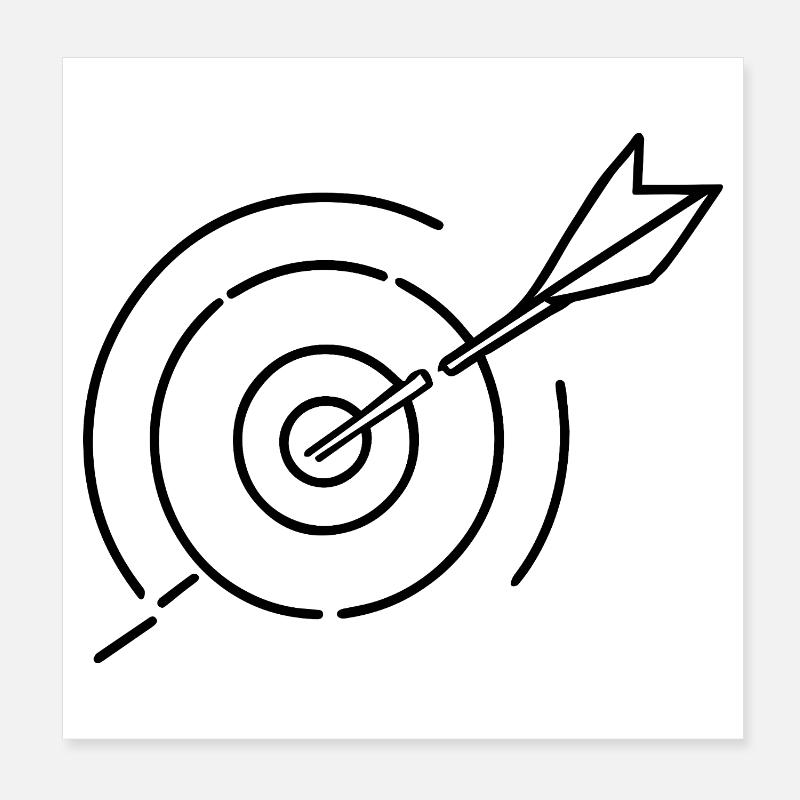 Archery Target Poster 8" x 8" (20x20 cm)