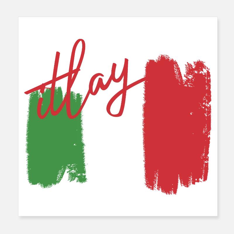 Drapeau italien Poster 20 x 20 cm