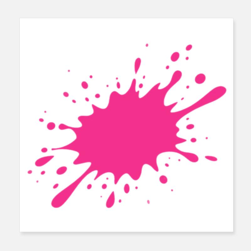 Pinke Farbspritzer - the Pink Splash Poster 20x20 cm