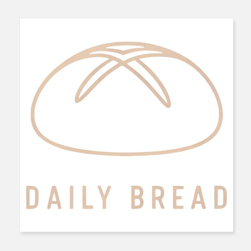 Daily Bread Minimal-Emblem Poster 20x20 cm