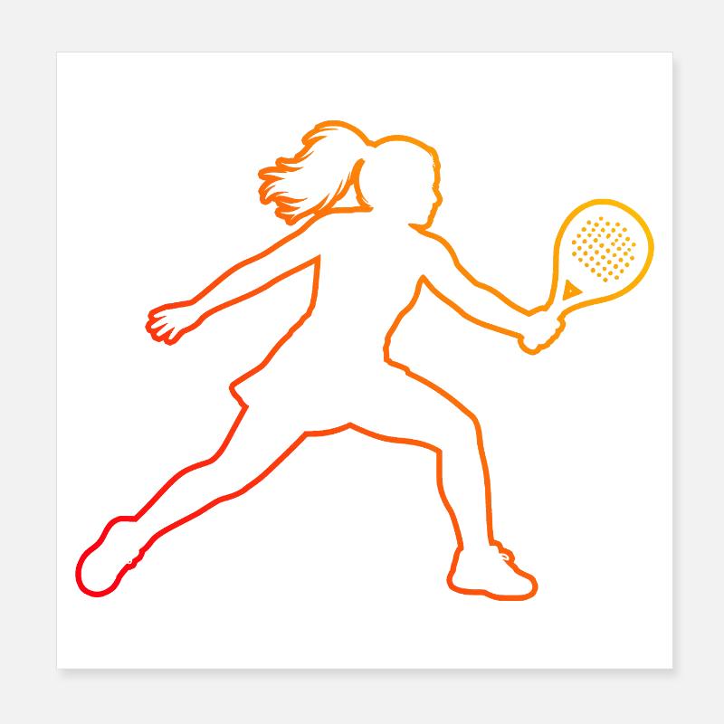 Idée de cadeau pour un double match à un athlète de raquette Poster 20 x 20 cm