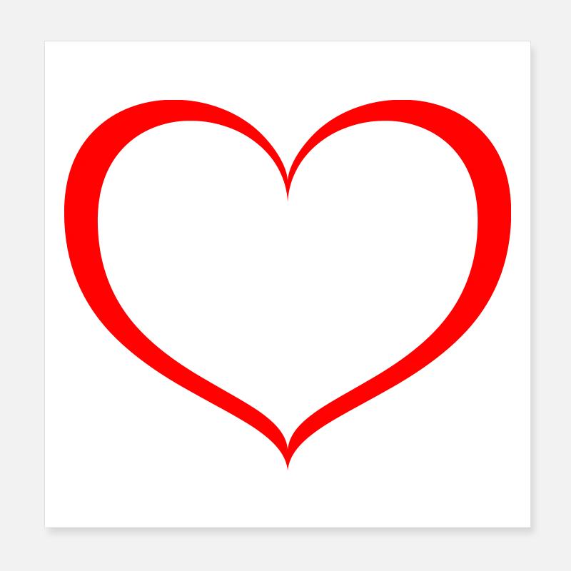 Heart Poster 8" x 8" (20x20 cm)