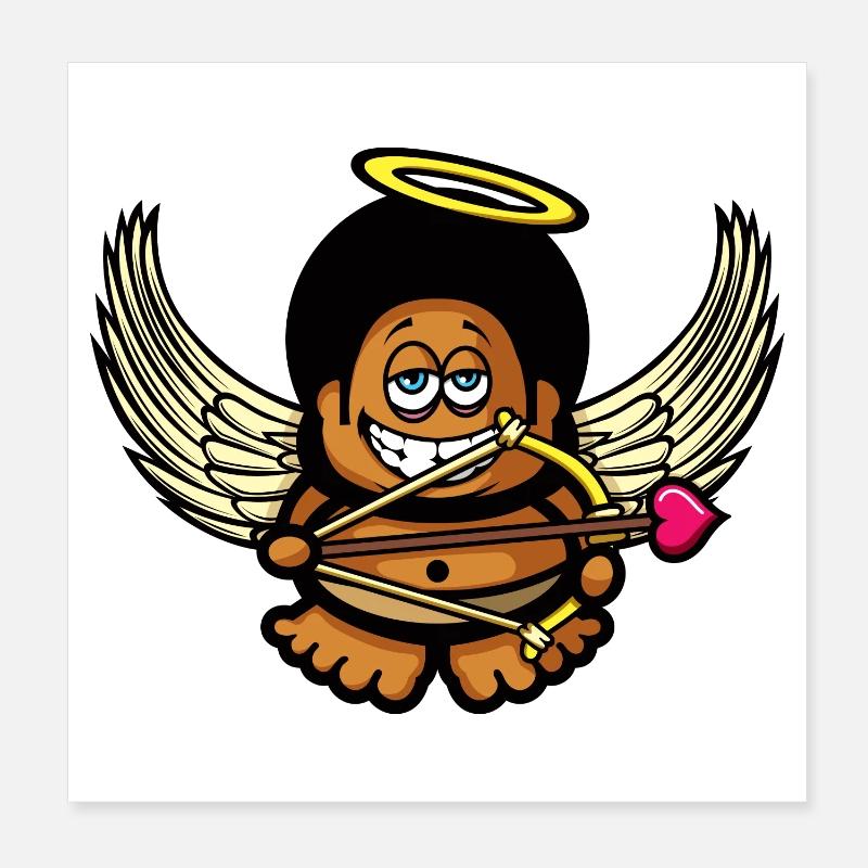 Funky Cupid Poster 8" x 8" (20x20 cm)