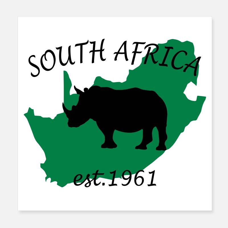 South Africa Design Poster 20 x 20 cm