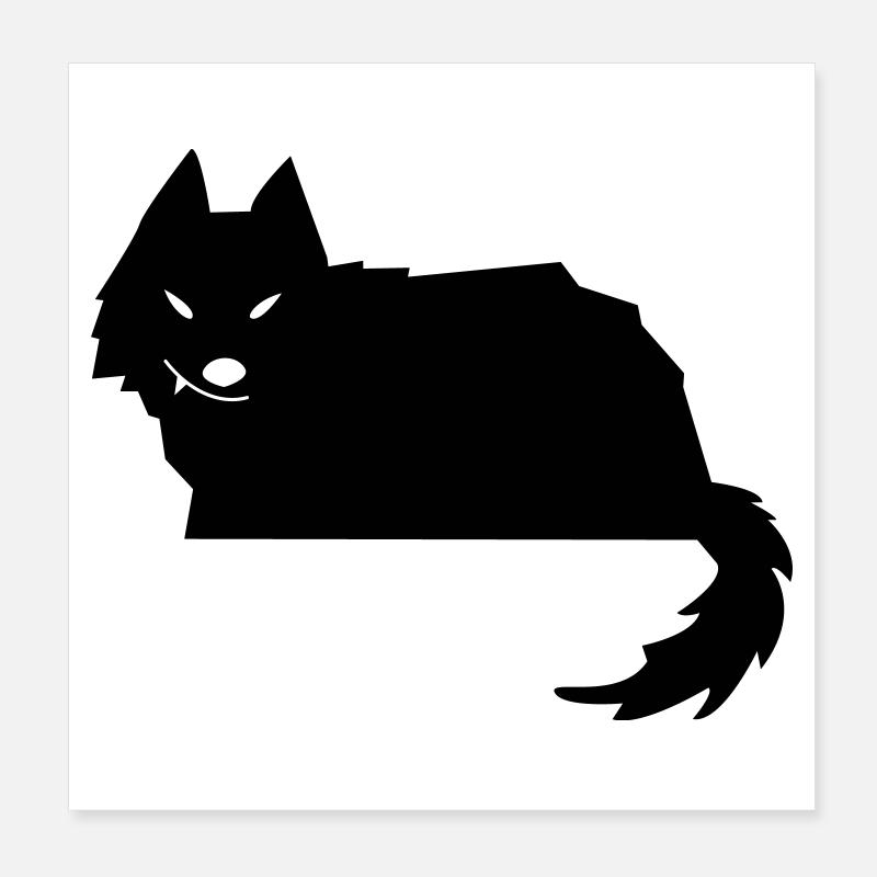 Wolf Poster 20x20 cm