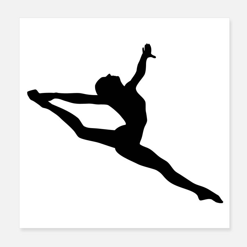 Fille de gymnastique Poster 20 x 20 cm