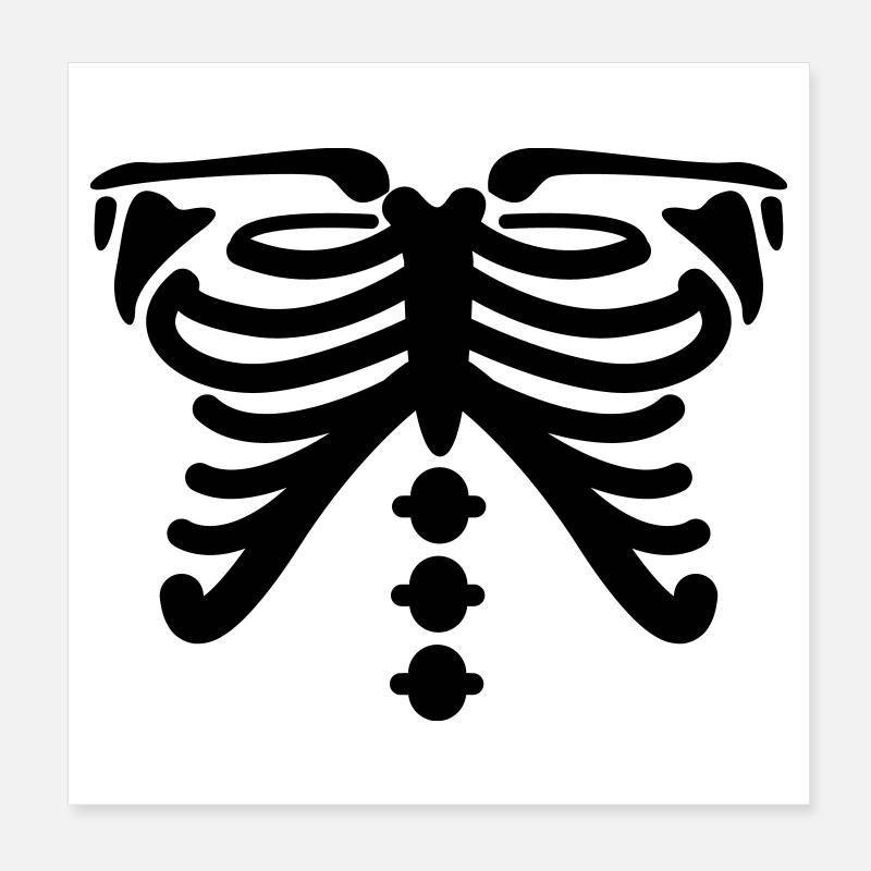 squelette Poster 20 x 20 cm