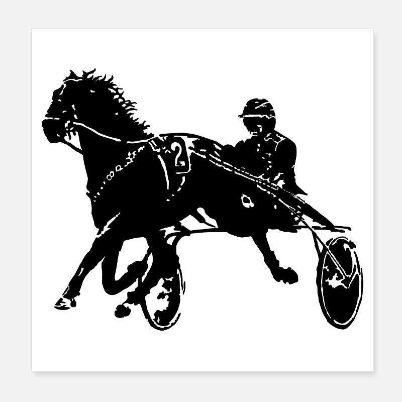 Trotting trotters - Poster 8" x 8" (20x20 cm) - white