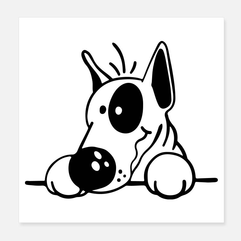 Der Bullterrier Poster 20x20 cm