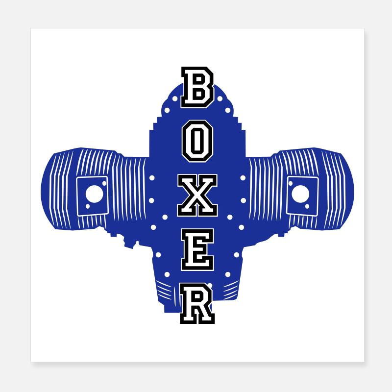 Boxer engine motorcycle motorcyclist biker engine Poster 8" x 8" (20x20 cm)