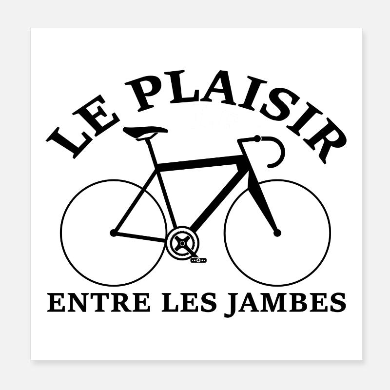 Le plaisir du vélo de course Poster 20 x 20 cm