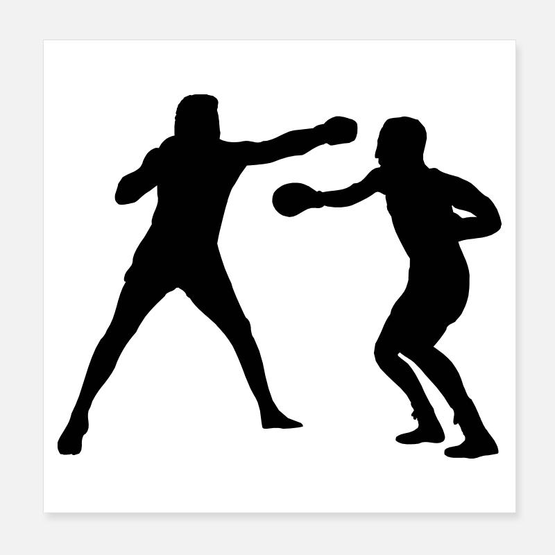 Boxkampftraining Poster 20x20 cm