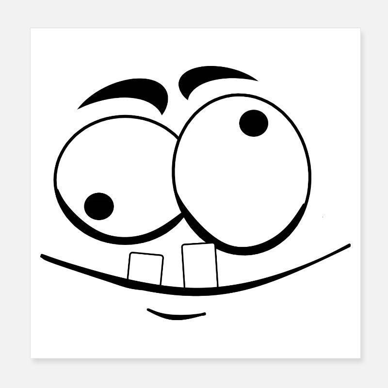 Expression faciale « confuse » Poster 20 x 20 cm