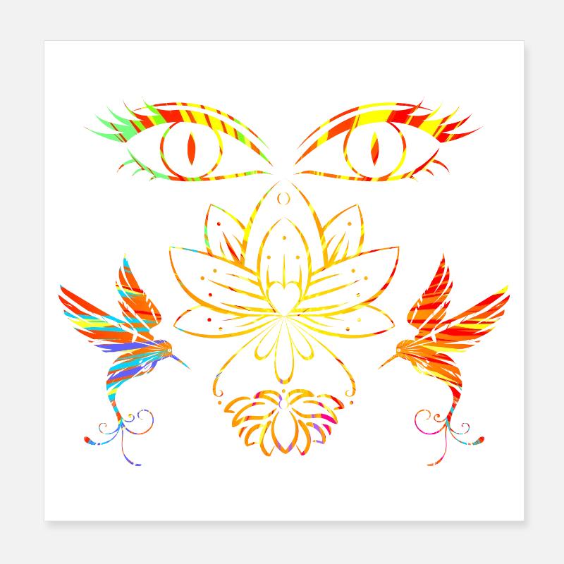 Zen-Gesicht Poster 20x20 cm