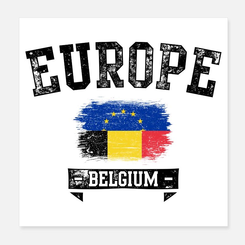 Drapeau de l’UE Roumanie Pride Poster 20 x 20 cm