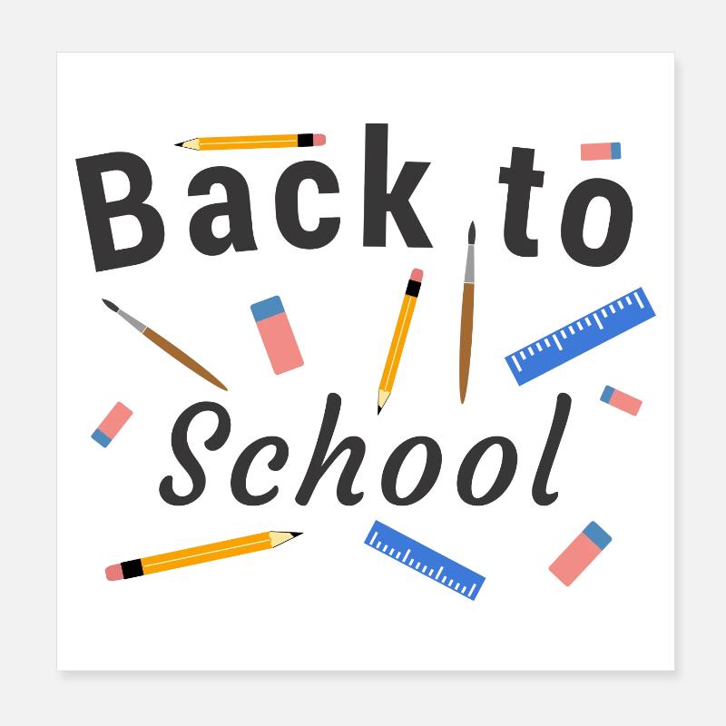 Back to School Poster 20 x 20 cm