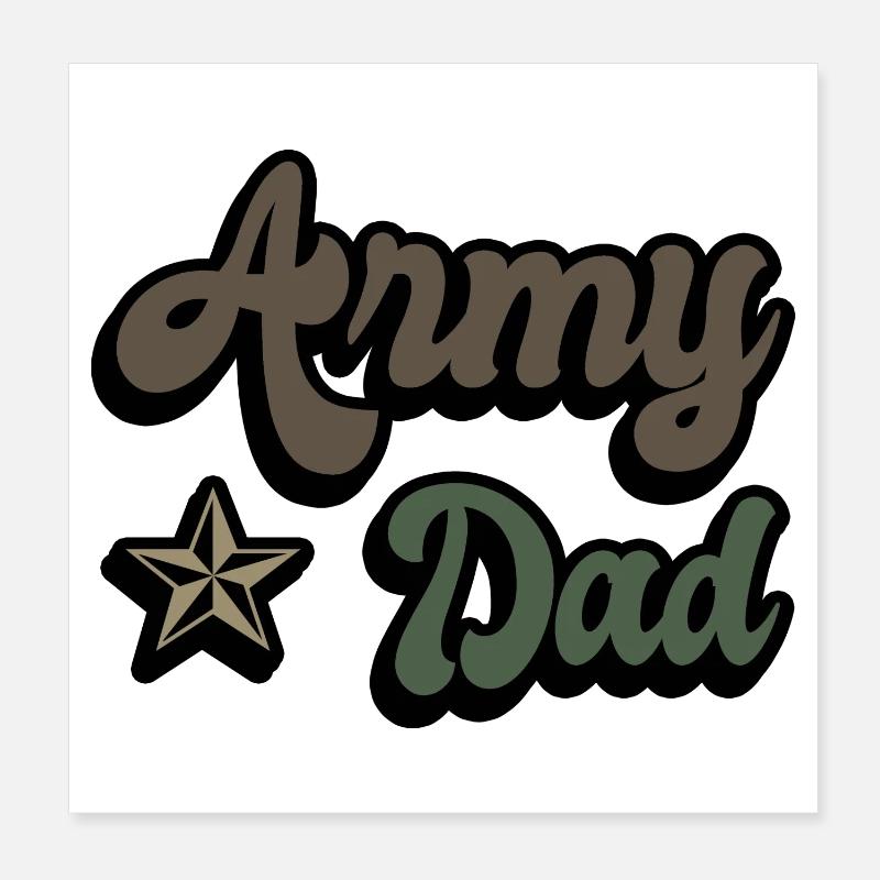 Armee Vater Poster 20x20 cm